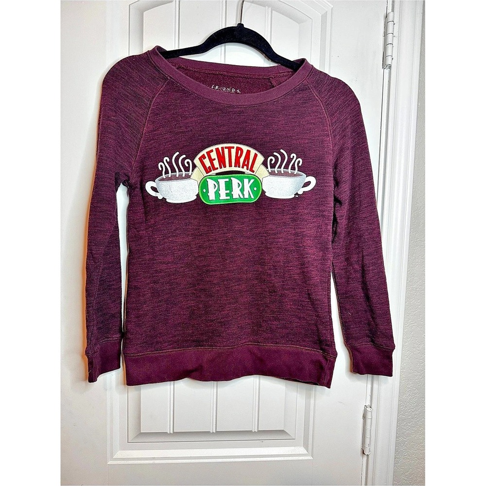 Friends Central Perk Graphic Sweatshirt Purple small